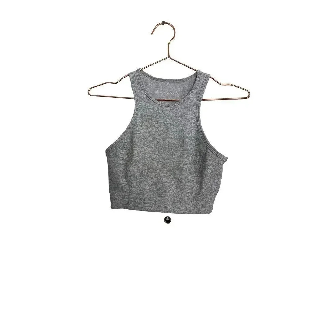 Outdoor Voices Women's Gray Sleeveless Pullover Activewear Crop Top Size XS